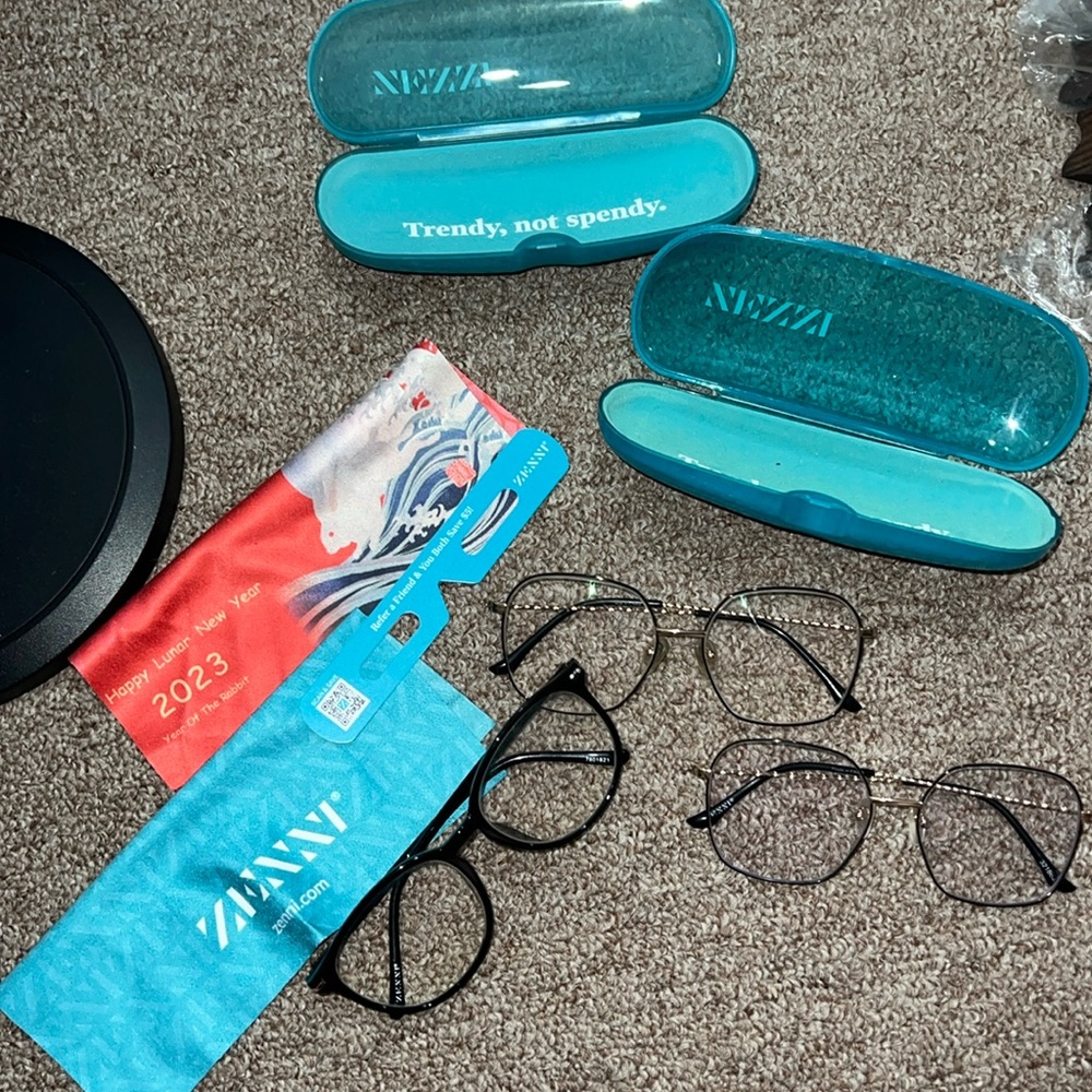 3 Pairs Zenni Glasses